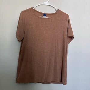 Old Navy - Women’s Short Sleeve Shirt - Tan - Medium